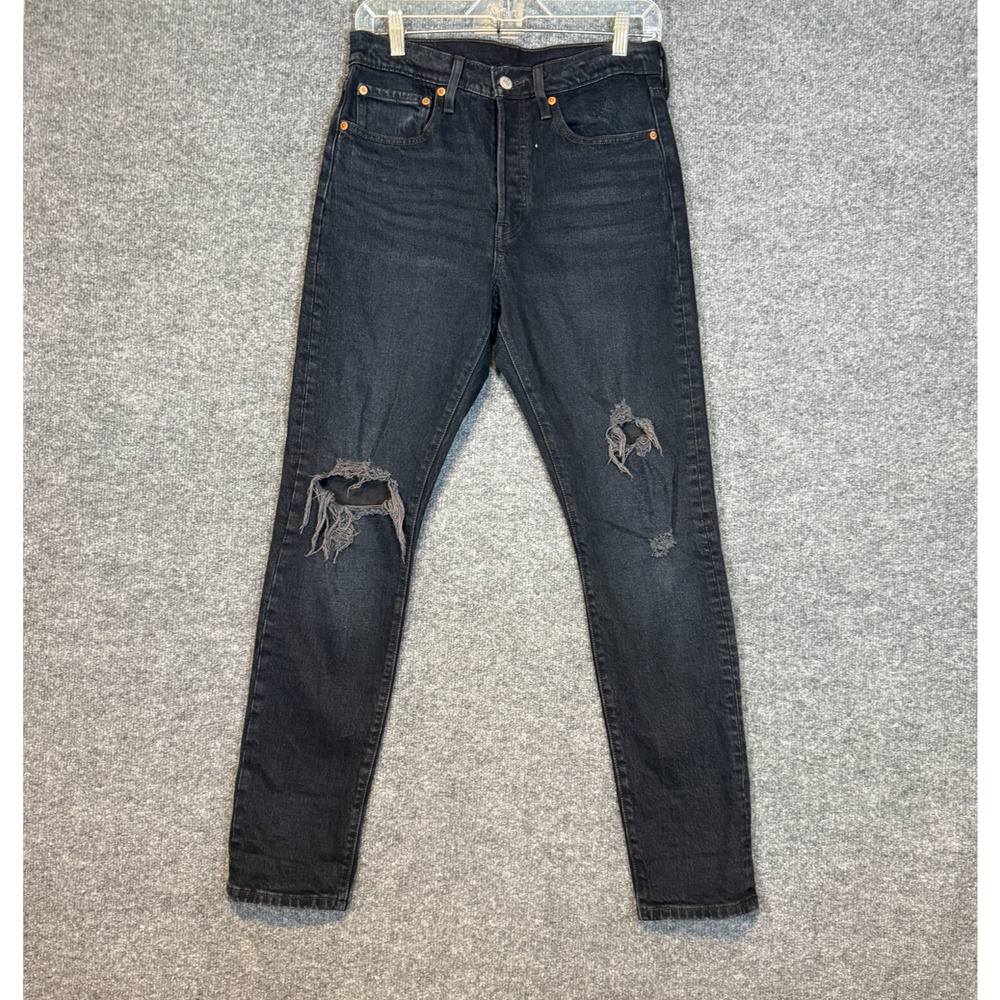 Levis‎ 501 S Jeans Adult 27x30 Blue Skinny Distressed Premium Quality Stretch